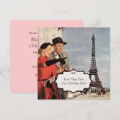 Paris Sights Vintage Kaart (Voorkant / Achterkant)