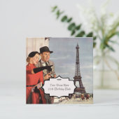 Paris Sights Vintage Kaart (Staand voorkant)