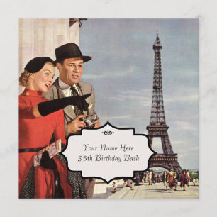 Paris Sights Vintage Kaart