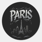 Paris Silhouette Sticker (Voorkant)