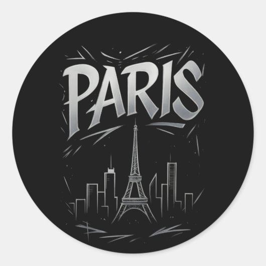 Paris Silhouette Sticker (Voorkant)