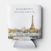 Paris Silhouette Waterverf Afscheid Als Bruid Week Blikjeskoeler (Achterkant)