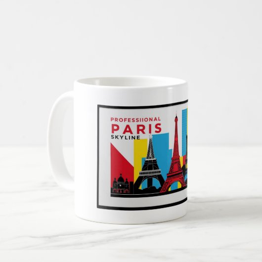 Paris Skyline 2 Koffiemok (Voorkant links)
