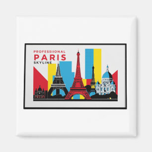 Paris Skyline 2-magneet Magneet