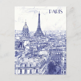 Paris Skyline Briefkaart