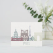 Paris Skyline Briefkaart (Staand voorkant)