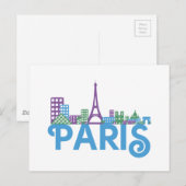 Paris Skyline Briefkaart (Voorkant / Achterkant)