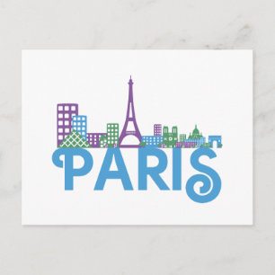 Paris Skyline Briefkaart