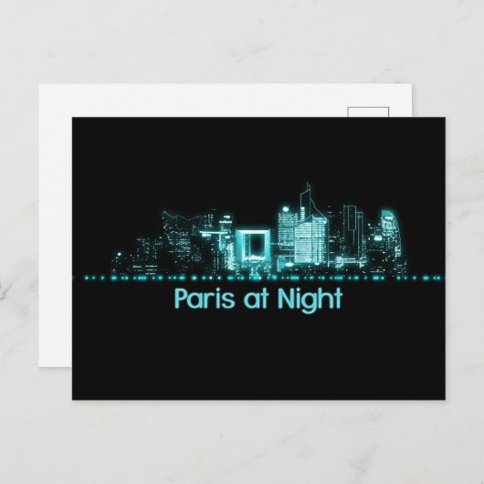 Paris Skyline Briefkaart (Voorkant / Achterkant)