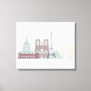 Paris Skyline Canvas Afdruk