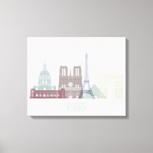 Paris Skyline Canvas Afdruk (Voorkant)