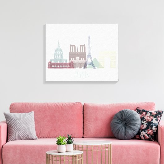 Paris Skyline Canvas Afdruk (Insitu (Woonkamer))