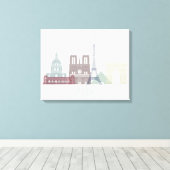 Paris Skyline Canvas Afdruk (Insitu (Houten vloer))