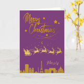 Paris Skyline Christmas Kaart (Gele Bloem)