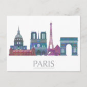Paris Skyline Colored Buildings Briefkaart (Voorkant)