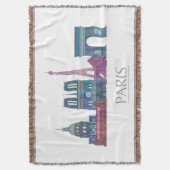 Paris Skyline Colored Buildings Deken (Voorkant Verticaal)