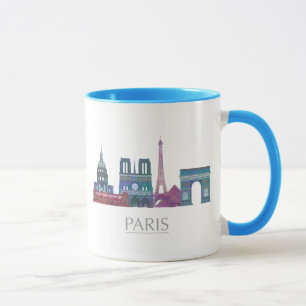 Paris Skyline Colored Buildings Mok