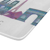 Paris Skyline Colored Buildings Snijplank (Hoek)