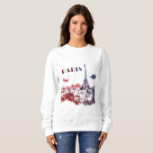 Paris Skyline Eifel Tower Travel Frankrijk Trui (Voorkant volledig)