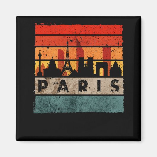Paris Skyline Eiffel Tower France Souvenir Paris Magneet (Voorkant)