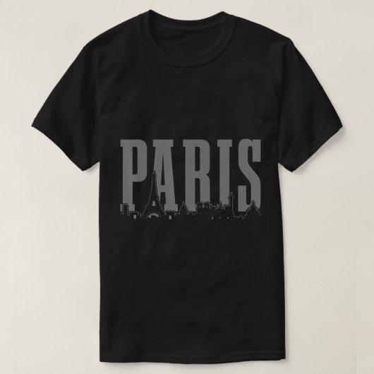 Paris Skyline Eiffel Tower  Frans Souvenir T-shirt (Design voorkant)