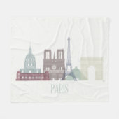 Paris Skyline Fleece Deken (Voorkant (Horizontaal))