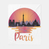 Paris Skyline - France Travel Fleece Deken (Voorkant)