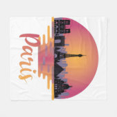 Paris Skyline - France Travel Fleece Deken (Voorkant (Horizontaal))