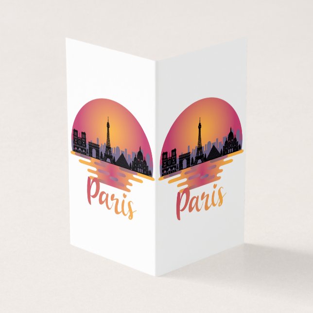 Paris Skyline - France Travel Kaart (Buitenkant)