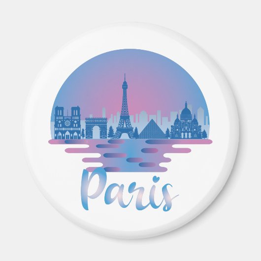 Paris Skyline - France Travel Magneet (Voorkant)
