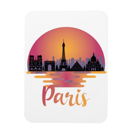 Paris Skyline - France Travel Magneet (Verticaal)