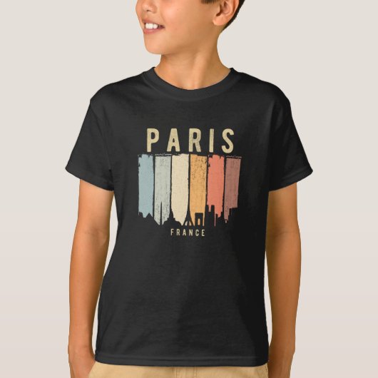 Paris Skyline Frankrijk T-shirt (Voorkant)