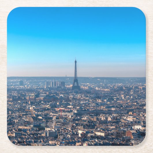 Paris Skyline Kartonnen Onderzetters (Voorkant)