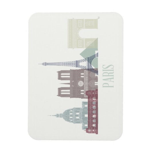 Paris Skyline Magneet (Verticaal)