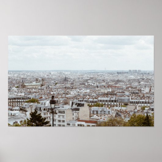 Paris Skyline Photography Poster (Voorkant)