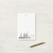 Paris Skyline Post-it® Notes (Op bureau)