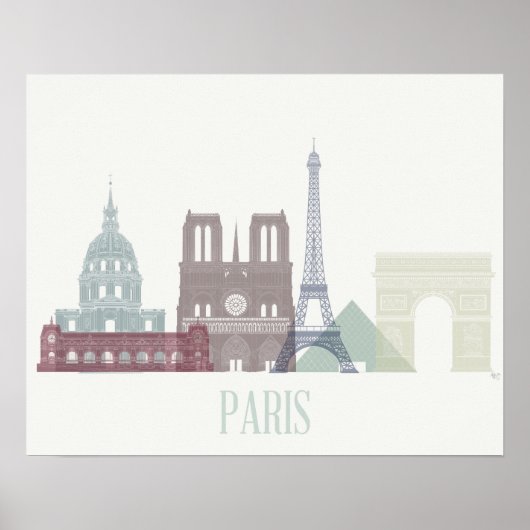 Paris Skyline Poster (Voorkant)