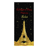 Paris Skyline Prom Ticket - Ver 2 Reclamekaart (Voorkant)