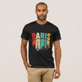 Paris Skyline Retro Vibes T-shirt (Voorkant volledig)