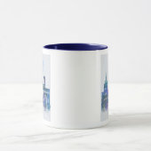 Paris Skyline - Waterverf Blue Mok (Midden)