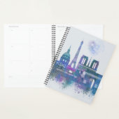 Paris Skyline - Waterverf Blue Planner (Display)
