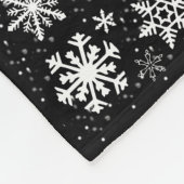 Paris Snow Black and White Fleece Blanket Deken (Hoek)