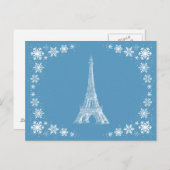 Paris Snow French Briefkaart (Voorkant / Achterkant)