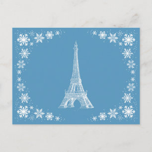 Paris Snow French Briefkaart