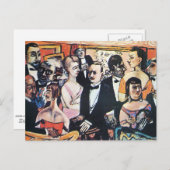 Paris Society, kunst van Max Beckmann Briefkaart (Voorkant / Achterkant)