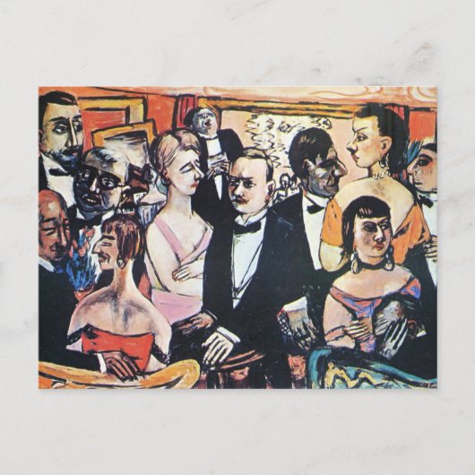 Paris Society, kunst van Max Beckmann Briefkaart (Voorkant)