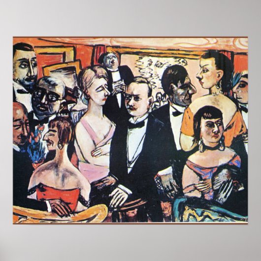 Paris Society, kunst van Max Beckmann Poster (Voorkant)