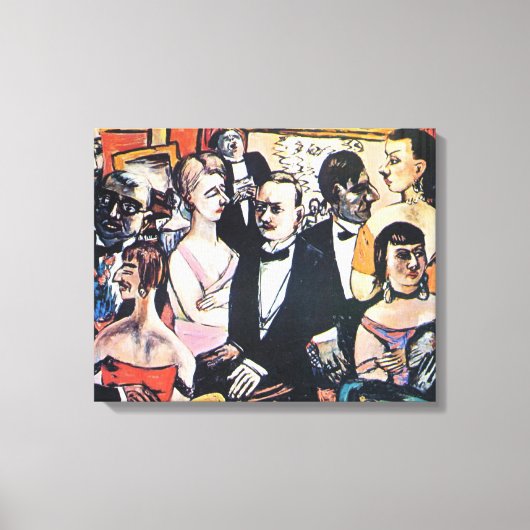 Paris Society, mooie kunst van Max Beckmann, Canvas Afdruk (Voorkant)