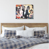 Paris Society, mooie kunst van Max Beckmann, Canvas Afdruk (Insitu (Slaapkamer))