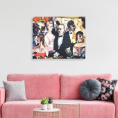 Paris Society, mooie kunst van Max Beckmann, Canvas Afdruk (Insitu (Woonkamer))